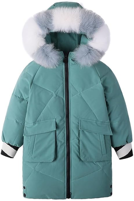 Manteau Hiver - INSFITY - Mi Long Garçon - Capuche Amovible - 90% Duvet De Canard - 100