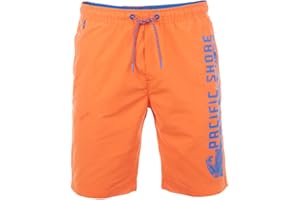 riverso Męskie spodenki kąpielowe RIVJannik krótkie spodnie na lato, szorty sportowe, z nadrukiem, 100% poliester, czarne, niebieskie, czerwone, zielone, pomarańczowe, S, M, L, XL, XXL, 3XL, 4XL, 5XL