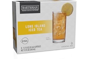 ‎BARTESIAN Bartesian Long Island Iced Tea Cocktail Mix - Cocktail Mixer Zutaten für Cocktail - Getränke Pods für Bartesian Cocktail Maschine - Alkoholfreie Mixer zum Mischen mit Spirituosen - Set mit 8 Kapseln