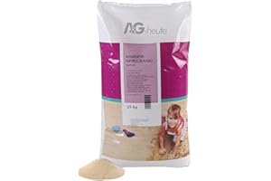 A&G-heute Min2C 25 kg Play Sand Quartz Sand for Children Sandpit Decorative Sand Tested Sieved