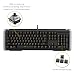 Produktbild James Donkey 612 Hintergrundbeleuchtung Gaming Tastatur 104 Tasten LED USB Kabel Multimedia Tastenkombination Multi-Funktion Keyboard für PC Laptop (QWERTY englisches Tastaturlayout) - 612 schwarz+schwarz Schalter