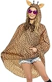 erdbeerloft - Unisex Damen Herren Giraffen Kostüm Regenponcho, One Size, Braun