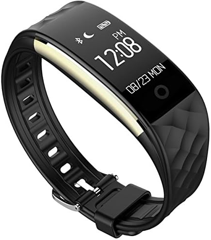 Fitness Tracker Bluetooth 4.0 Smart Wristband Bracelet Sport Pedometer Activity Tracker Heart Rate Monitor Sport IP67 Waterproof Touch Smart Bracelet For Android IOS Phone , Black