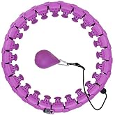 Akıllı Hulahop &Ccedil;emberi &ndash; 24 Par&ccedil;alı 360&deg; Ayarlanabilir Masajlı Zayıflama ve Spor Halkası (Mor)