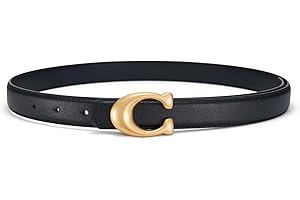 SYMOL Ceinture Femme Cuir Noir Blanc Véritable Ceintures Ceinturon Femme 24mm Jeans Casual Classique Rétro