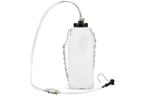 SMOTIVEPRO 1L Brake Fluid Bleeder kit with Non-Return Check Valve and Hanging Hook, Brake Bleeding Kit with Long Tube and Rubber Connector, Prevents Backflow for Most Bleeder Screws