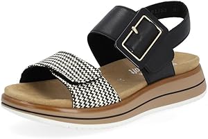 Remonte Damskie sandały z paskiem D1J53, damskie sandały, luźna wkładka