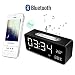 Produktbild Digital Wecker mit Bluetooth Lautsprecher, LED Lichtwecker Digitaluhr mit extra großem Display, FM Radio, Temperatur, 6 Arten von Schlafmusik, Snooze-Funktion (Schwarz)