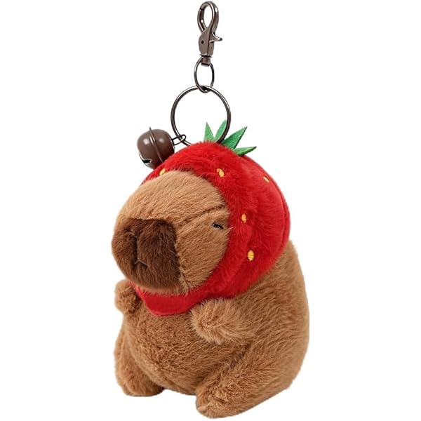 Pluche Hanger Sleutelhanger, Cartoon Pluche Sleutelhanger | Capybara Dierlijke Pluche Hanger - Leuke Leuke Leuke Hanger Sleutelhanger voor Rugzakken, Tassen, Autosleutels, Roze, Se référer au
