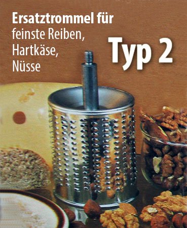 Zusatztrommel Typ 2 "extra-fein" Reibe für Nüsse/Mandeln EuroKitchen