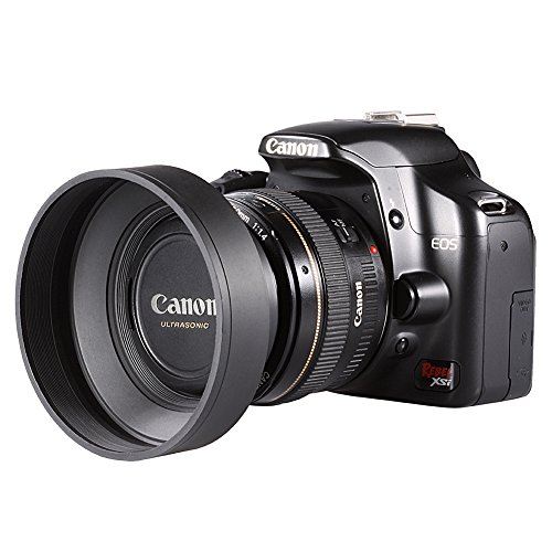 Neewer 58mm Caoutchouc Pliable Pare-soleil pour Canon EOS 700D 650D 600D 550D 500D 450D 400D 350D 300D 1100D 100D 60D  Rebel  T5i T4i T3i T3 T2i T1i XT XTi XSi SL1  Nikon D3300 D3200 D3100 D3000 D5200 D5100 D5000  Pentax  Sony  Sigma et d Autres Objectif 58mm