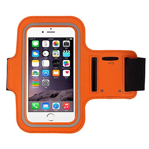 iphone 6s Plus Armband (5.5Inch), Koly Running Sports Sweatproof Armband Gym iphone 6s+ Arm Band Cover Case (Orange)