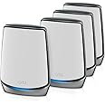 NETGEAR Orbi Whole Home Tri-band Mesh Wi-Fi 6 System RBK854 Router with 3 Satellite Extenders, Coverage Up to 10, 000 Square Feet, 100 Devices, AX6000 Up to 6Gbps- White