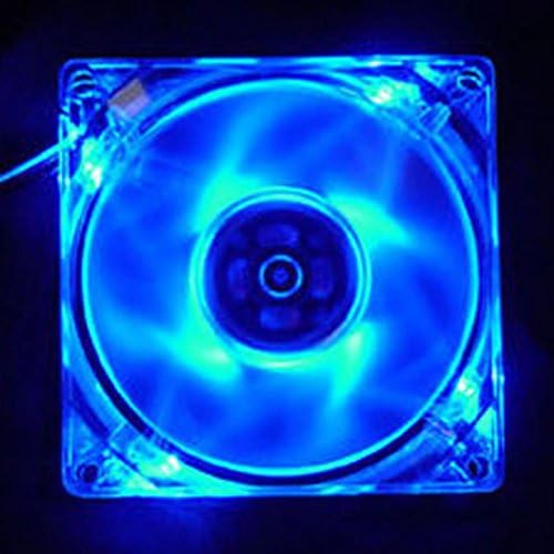 Lilyeyes Quad 4-LED Light Neon Quite Clear 120mm PC CPU Computer Case Cooling Fan Mod