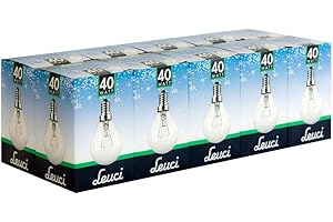 Leuci 10 x Glühbirne Tropfenform P45 40W E14 klar Glühlampe warmweiß dimmbar