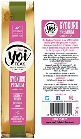 Premium Gyokuro Green Tea. One of the highest quality green teas produced in Japan. A very precious breed of ‘Gokoh’, grown only in quite small amounts and exclusively in Uji, Kyoto, Japan. 100g.