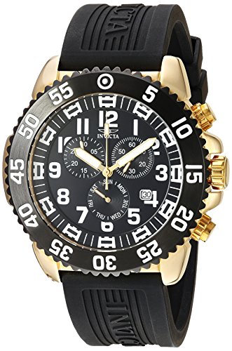 Preisvergleich Produktbild Invicta PRO DIVER Herren-Armbanduhr Armband Kunststoff Schwarz Quarz 12531