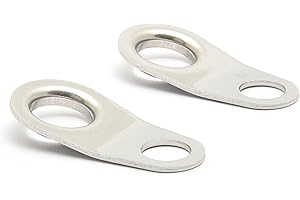 DOCK66 MOTORCYCLE PARTS Gepäck Zurrösen Set Edelstahl 10mm Spanngummi Halteösen für Motorrad Gepäck 2 Stück