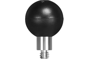 FANAUE 1 Inch Ball Head Adapter with 1/4" Thread Compatible with RAM Mount B Size Double Socket Arm and Bike Motorcycle Cell Phone Holder Accessories
