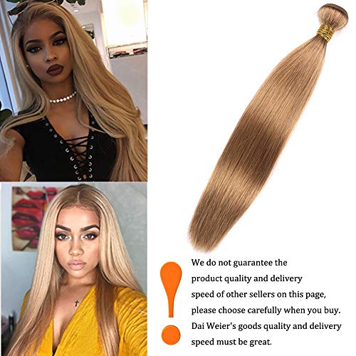 Dai Weier Tissage Brésilien Honey Blond #27 Weave Hair Straight Meche Naturelle Echthaar Tressen Human Hair 10 Pouces
