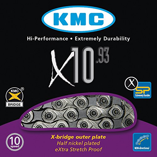 KMC Fahrradkette X 10 - 93, silber/ grau