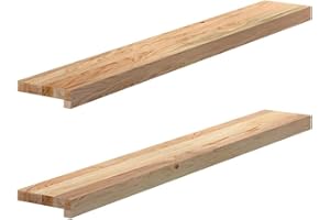 vidaXL Fensterbänke 2 Stk. Unbehandelt 110x15x2 cm Massivholz Eiche, Fensterbrett, Holz Treppenstufe, Holz Fensterbrett, Fensterbank Eichenholz