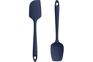‎U-TASTE U-Taste Silikonowa szpatułka 2-częściowy zestaw: 315℃, odporna na wysokie temperatury, nieprzywierająca, elastyczna, bezszwowa łopatka do ciasta, pieczenie, gotowanie, silikonowa łyżka, szpatułka z