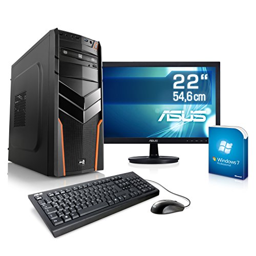 Entertain PC IDV i5-6600 inkl. Windows 7 Pro - Intel Quad-Core i5-6600, 4x 3300 MHz, 8GB RAM, Nvidia GTX 950, 2000GB HDD - 22" LED Monitor, Tastatur-Maus-Set