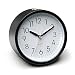 Produktbild Wecker einfach klar Styling mit Snooze und Licht Funktionen, runde stille Wecker Schlafzimmer Tischuhr für Home Office Travel(schwarz)