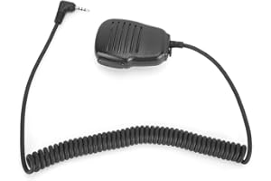 Weikeya Ergonómico Altavoz Mano Micrófono, Altavoz Micrófono por Yaesu 3.5mm Vertical Interfaz Mh-34b4b PC 1 con Abdominales por Walkie película Sonora Comunicaciones y Periféricos