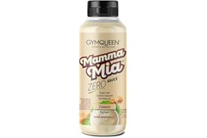 GymQueen Mamma Mia Sauce Zero 265 ml, faible en calories et sans graisse, pour affiner les plats ou comme vinaigrette, végétarien, Crazy Caesar