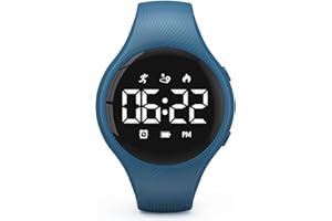 FOCWONY Digital Waterproof Pedometer Watch, Fitness Tracker, Step Counter, Distance, Vibrating alarm clock, Stopwatch, Great Gift for for Kids Childrens Teen Girls Boys Women