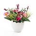 Produktbild Künstliche Stiefmütterchen und Margeriten TAMINA im Topf, rosa-pink, 20 cm, Ø 23 cm - Kunstblumen / künstliche Blumen - artplants
