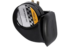EVGATSAUTO Speeker de bocina de sirena de caracol universal, 115DB 510Hz Mini bocina de caracol electrónica ruidosa para motocicleta Altavoz de voz fuerte Mini bocina de aire electrónica ruidosa 12V 3.5A