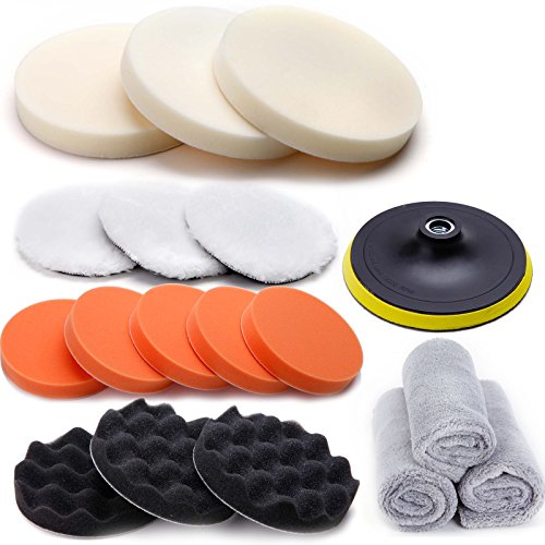 18 PCS Polierschwamm Kit für Auto Polierer Sander Poliermaschine Polieren