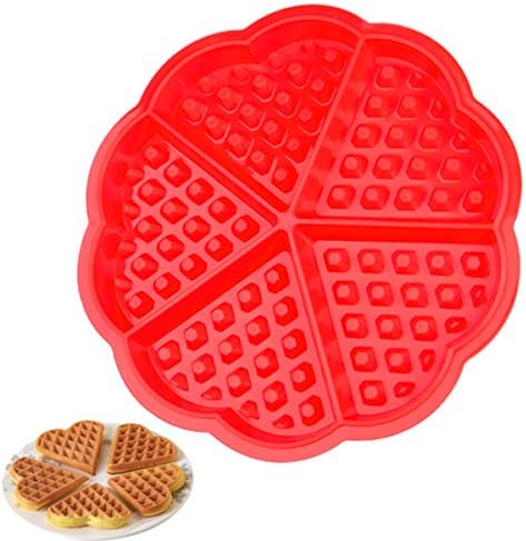 LONGLISHENG Heart Design Shape Waffle Mold with High Quality Silicone Chocolate Pan Tray Mold