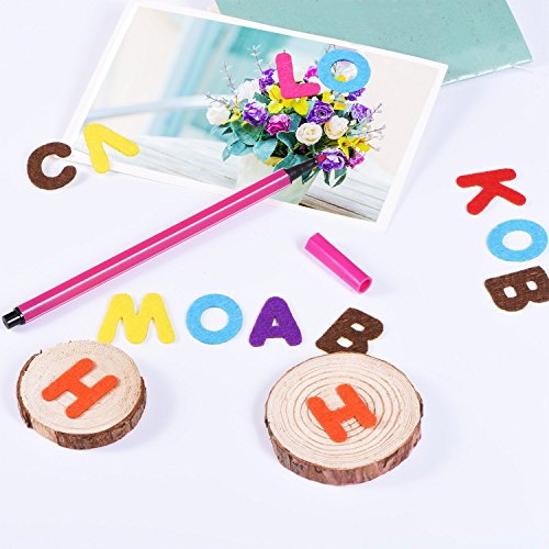Shappy 1 Zoll Filz Buchstabe Aufkleber Selbstklebende Buchstaben Aufkleber für DIY Handwerk Dekoration, Verschiedene Farben, 500 Stück - 6