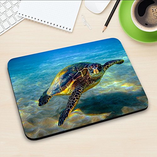Leben im Meer 10095, Schildkröten, Mousepad Anti Rutsch Unterseite für Optimalen Halt Kompatibel mit allen Maustypen (Kugel, Optisch, Laser) Ideal für Gamer und für Grafikdesigner. - 3