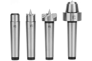 ArtisanShow 4PCS MT2 Live Center Wood Lathe Drive Spur Cup Set Wood Lathe Turning Spur Cup Center Set, for Wood and Metalworking Lathe Woodworking Thimble with Wooden Case