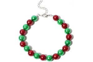 RayMinsino Pearl Pet Necklace Cute Dog Pet Holiday Necklace Accessories Small and Medium Dogs