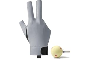 Genikeer Billiard Cue Pool Gloves, Elastic 3 Finger Gloves, Anti Slip And Breathable Pool Cue Glove, Right Hand Open Three Finger Spandex Glove, Billiard Shooters Sports Accessories