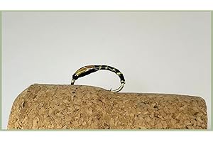 TROUTFLIESUK Crisp Pack Buzzers, 6 Pack BARBLESS Gold Crisp Packet Buzzers, Choice of Sizes,