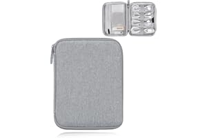 MEXRUMI 1 Piezas Bolsa Cables De Viaje Bolsa Organizadora De Accesorios Electrónicos Bolsa Organizadora De Cables De Viaje Caja Disco Duro Para Unidad De Cable Usb Tarjeta Sd (Gris)