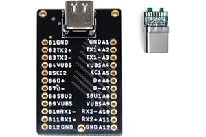 TREADAX Treedix USB tipo C hembra de 24 pines de salida completa placa de salida enchufe de prueba con conector macho