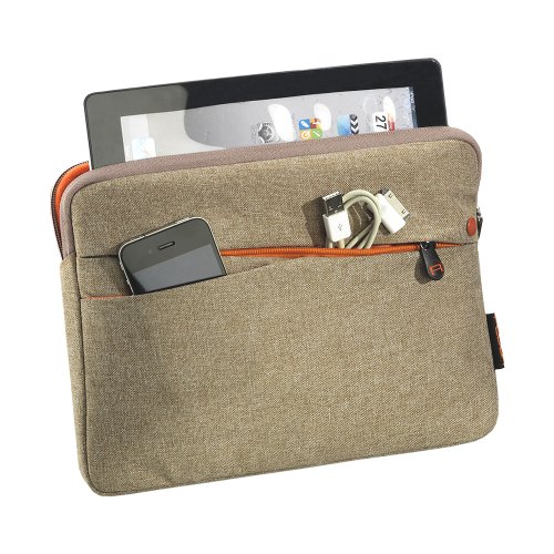 Pedea Tasche mit Zubehörfach für Tablet 25,6 cm (10,1 Zoll) beige - 2