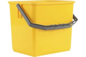 Synx Tools Cubo - para fregona - carro de trabajo - 6L - Amarillo piezas de repuesto para varios carritos de limpieza Cubo de 6 litros