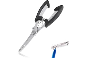 Nothers Zhioudz Pince de PêChe La PêChe Ciseaux, Pince pour La PêChe en Acier Inoxydable avec Gaine, Pince à Poisson pour Ligne de Retrait D'HameçOn Et Boucle Ouverte