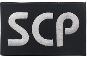 OHRONG SCP Patch spécial confinement Procédures Foundation Logo brodé Biker Badge Milltaire Applique brodée (Noir)