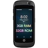 Unihertz Jelly Pro 3GB+32GB, Kleinstes 4G Smartphone der Welt, Android 8.1 Oreo entsperrt Smartphone mit, Schwarz