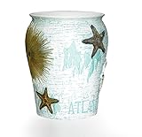 100% resina Popular Casa El Atlántico Recogida residuos Cesta, 10 por 10 por 11 \", Aqua